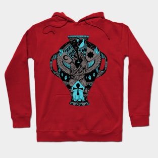 Blue Grey Divine Lovers Amphora Hoodie